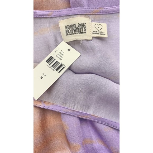 Anthropologie Norblack Norwhite Sonne Purple Gold Kaftan Dress Medium - Picture 9 of 11